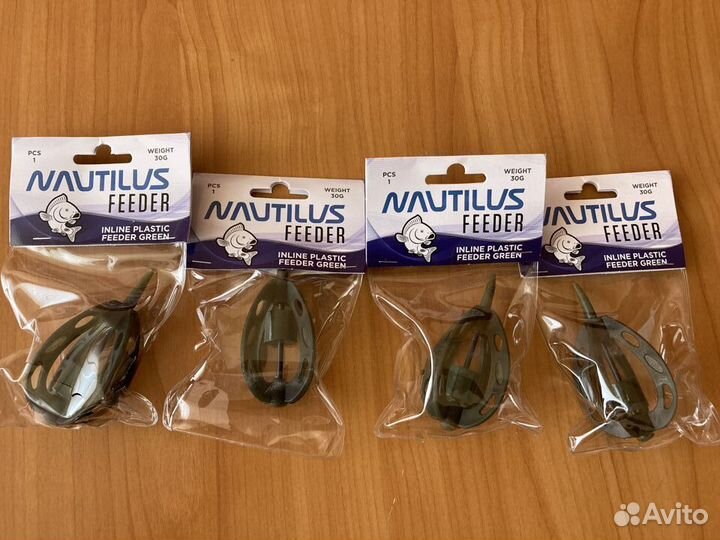 Кормушка Nautilus InLine Plastic Feeder Green 30гр