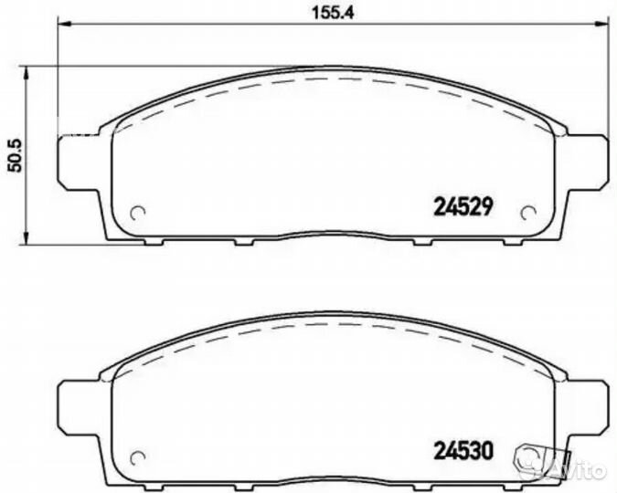 Brembo P54038 Колодки дисковые правый Mitsubishi L