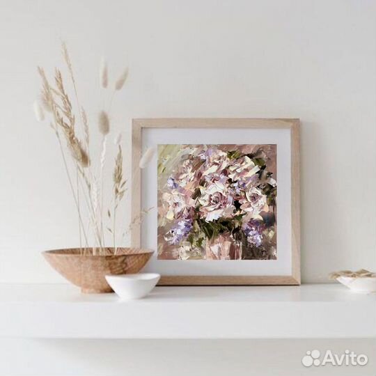 Картина маслом букет цветов