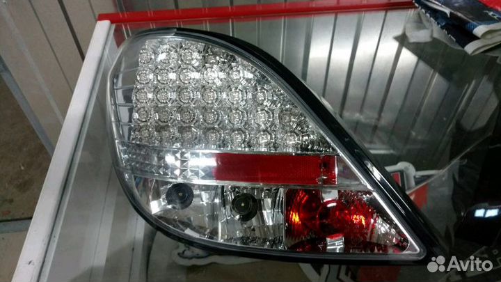 Фонари задние светодиодные хром тюнинг Пежо 207