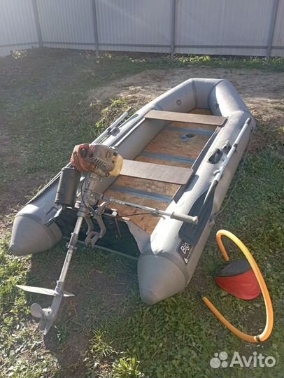 Надувная лодка пвх бу с мотором