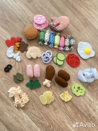 Набор еды для детской кухни из фетра