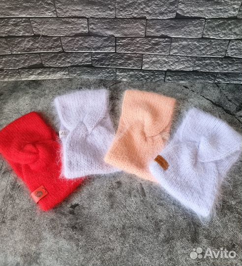 Повязка на голову из пуха норки