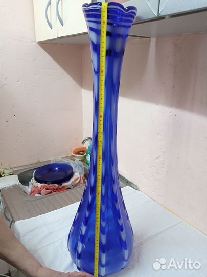 Посуда ваза напольная стекло франция