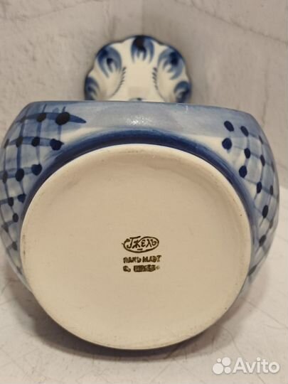 Ваза фарфор, Гжель. 16,5 см