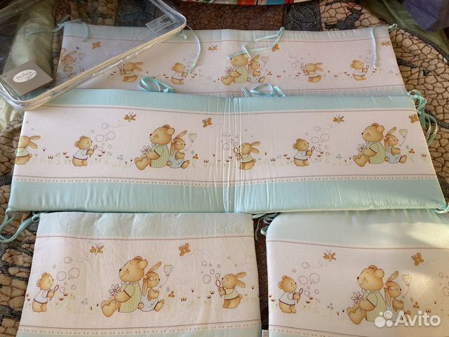 Бортики, 2 комплекта белья perina и плед
