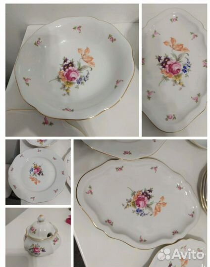 Маслëнка, блюда. Фарфор. bohemia. Чехословакия