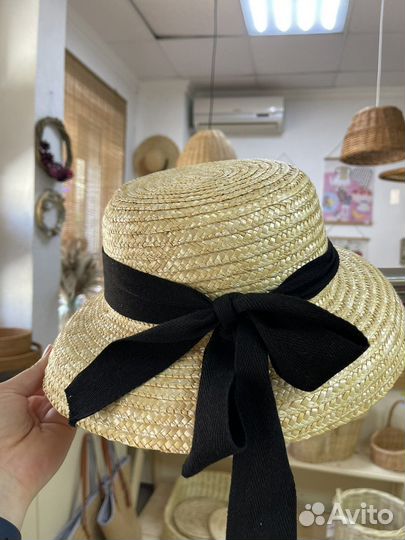 Шляпа из натуральной соломки