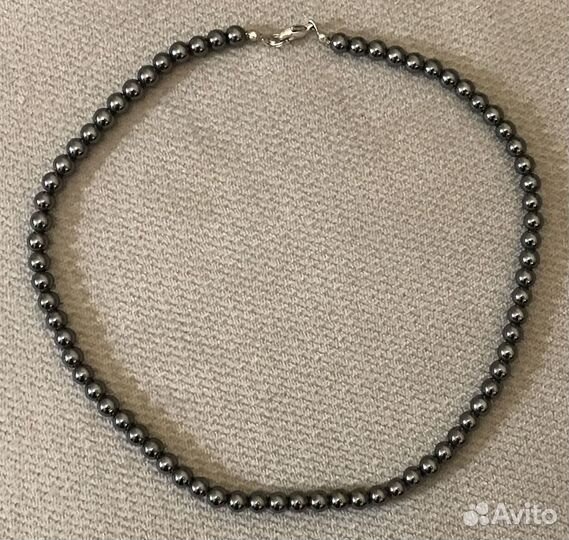 Бусы чётки вулканит тяжёлые Израиль 41 см