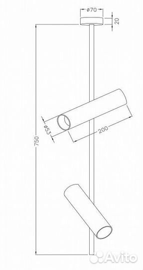 Светильник на штанге Maytoni Elti C021CL-02B