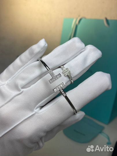 Браслет Тиффани белoe золотo