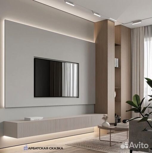 Подвесная тумба с системой навеса под тв