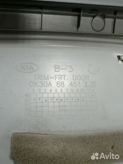 Обшивки дверей (карты) комплект Kia RIO 2000-2005