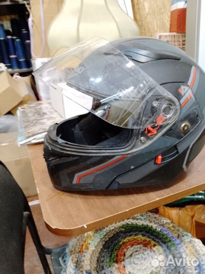 Мото шлем Ataki с очками