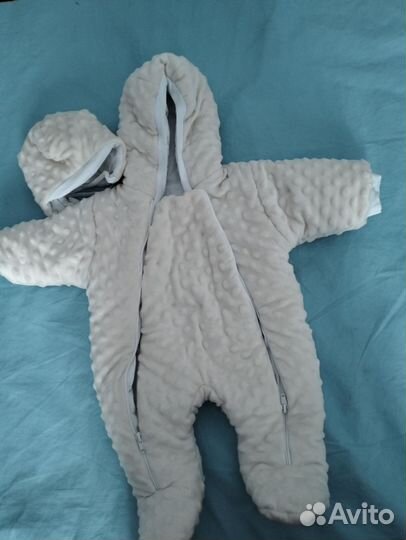 Кокон для новорожденных+комбенизончик зима