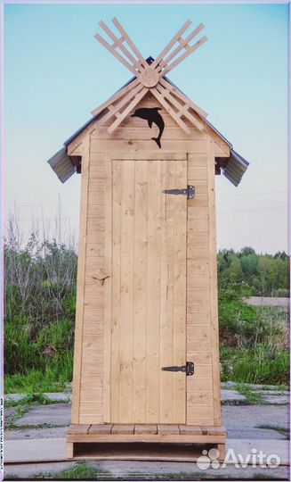 Уличный туалет деревянный EJM