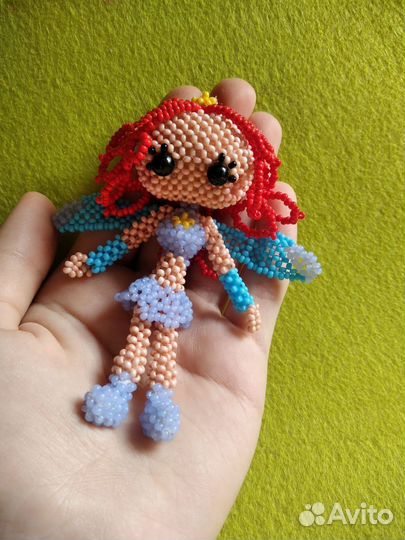 Фея Блум (Винкс) из бисера. Амигуруми