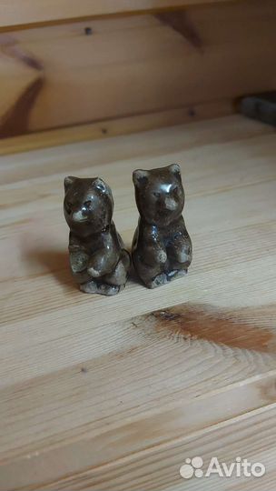 Винтаж фарфоровая СССР статуэтка мини медвежонок