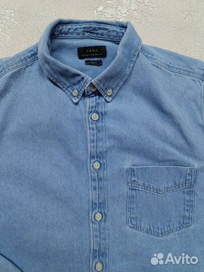 Рубашка джинс, Zara, размер М