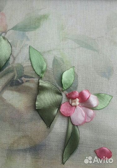 Картина с лентами. Ручная работа