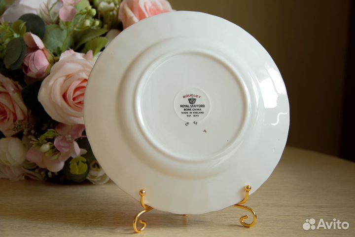 Винтажное чайное трио костяной фарфор Англия 1970е