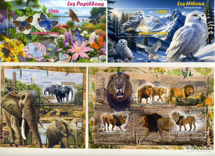 Почтовые блоки. Фауна 10