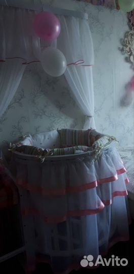 Бортики и балдахин в детскую кроватку