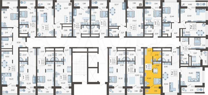 Квартира-студия, 23,2 м², 13/19 эт.