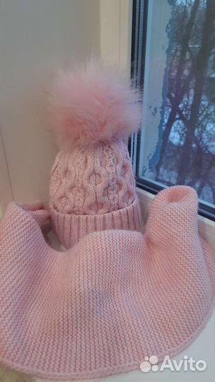 Шапка с шарфом