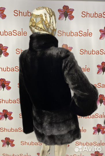 Шуба норковая новая 38 40 42 черная без капюшона
