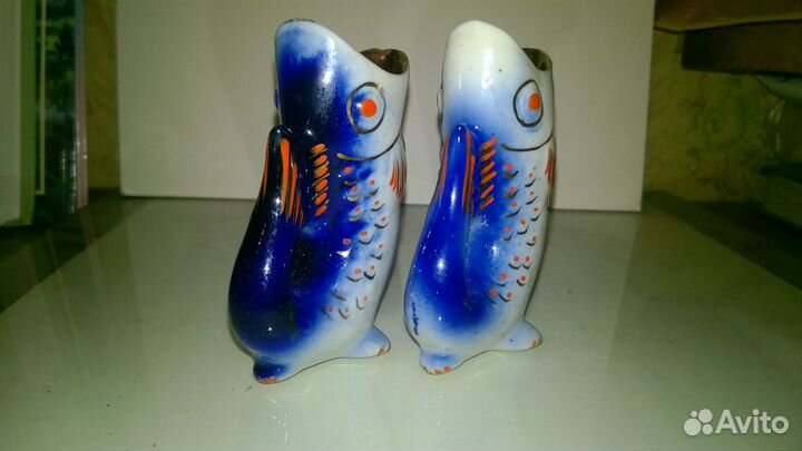 Две рюмки-рыбки из набора СССР, отлич. состояние