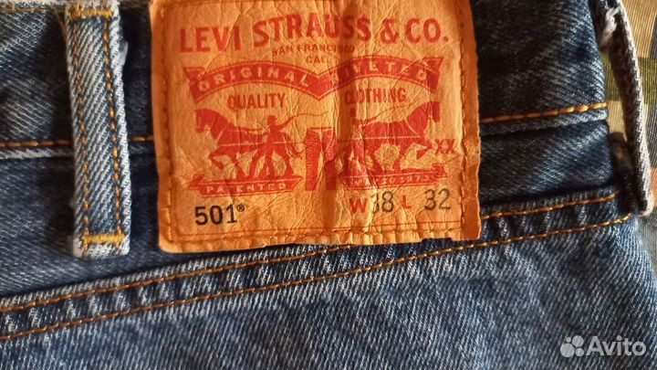 Джинсы levis 501 размер 38-32