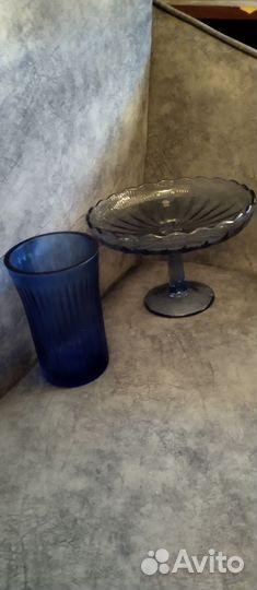 Ваза для фруктов на ножке СССР