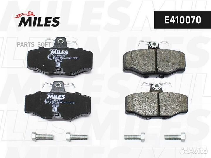 Miles E410070 Колодки тормозные дисковые зад
