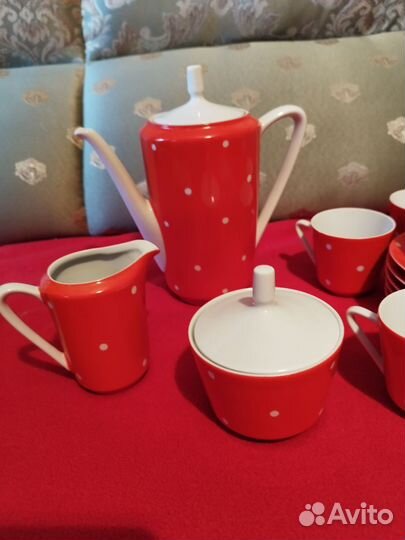 Кофейный сервиз гдр Kahla новый фарфор