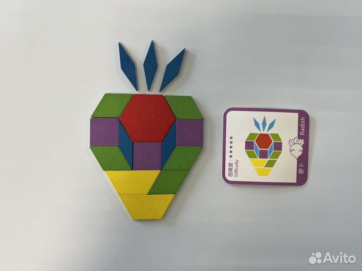 Деревянная головоломка мозаика геометрическая