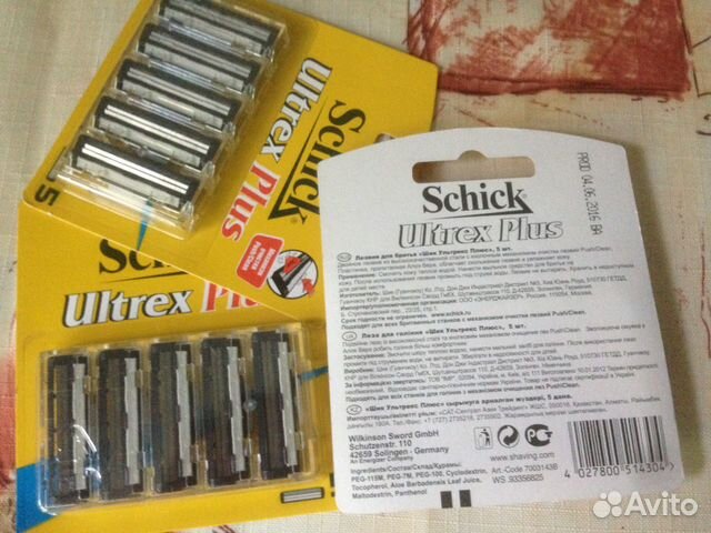 Сменные кассеты Schick Ultrex Plus купить в Москве | Личные вещи | Авито
