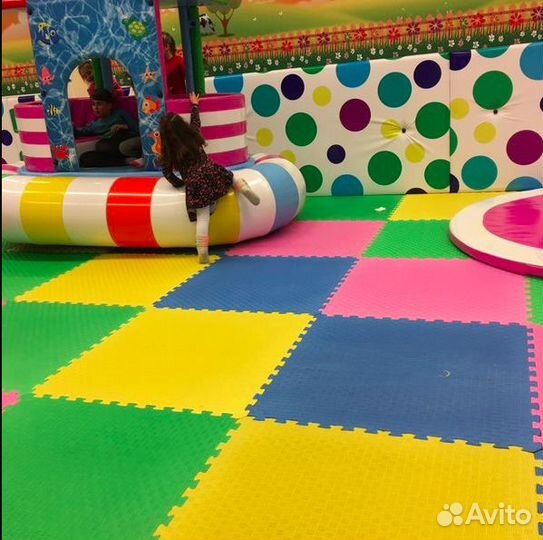 Мягкий пол, коврики-пазлы 100х100x1 см