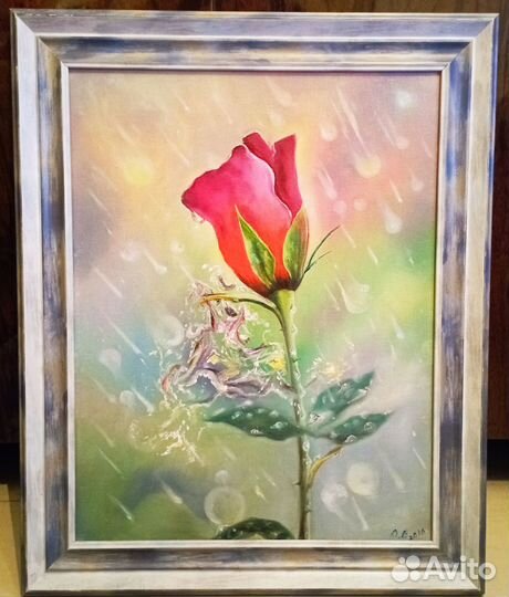 Картина масло Роза