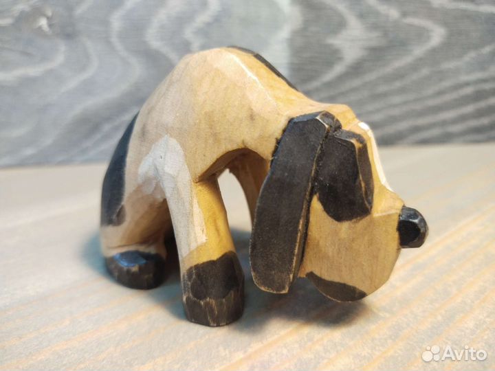 Игрушка деревянная, собака 