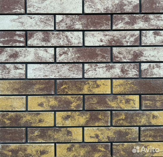 Плитка фасадная колотая под кирпич