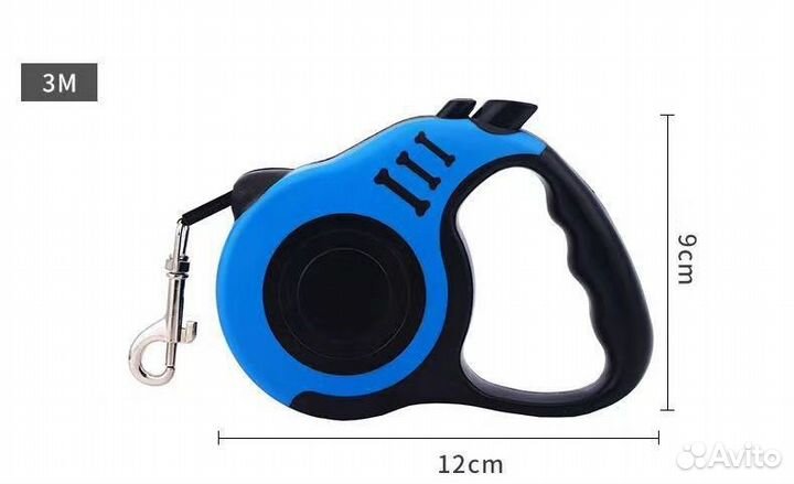 Поводок - рулетка, 3 м для животных до 10 кг