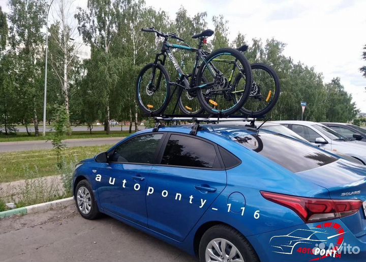 Багажник на крышу велокрепление Хендай Солярис