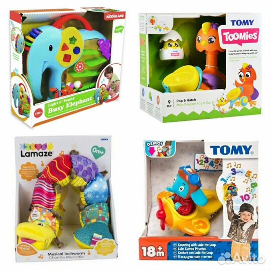 Новые развивающие игрушки Tomy, Kiddieland