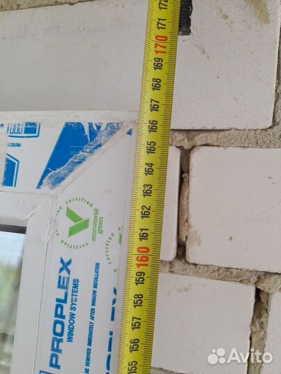 Окно пластиковое глухое и дверь входная бу