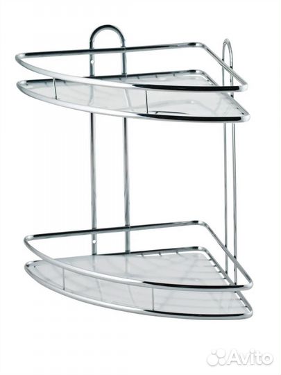 Полка двухъярусная угловая металл