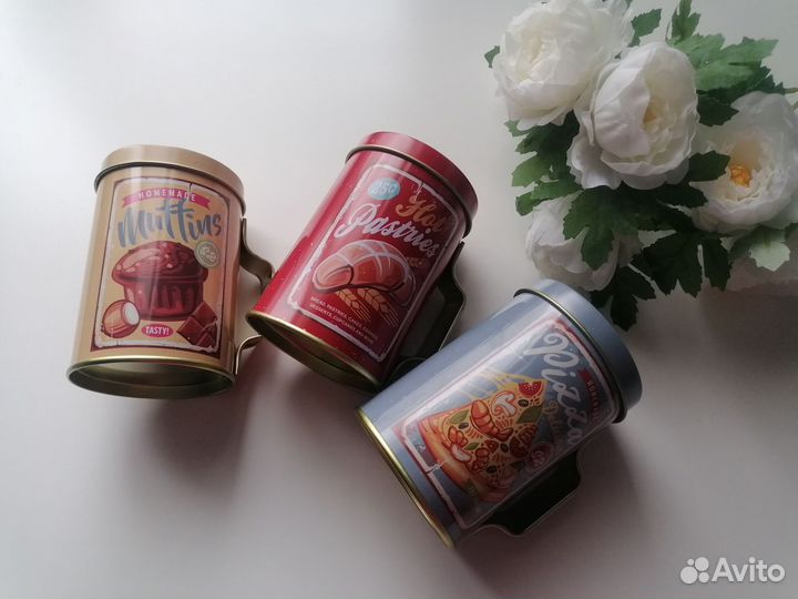 Набор баночек для специй в ретро стиле