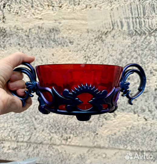 Ваза СССР цветное стекло