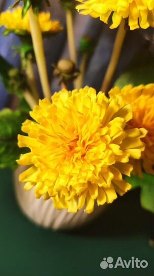 Одуванчик из холодного фарфора