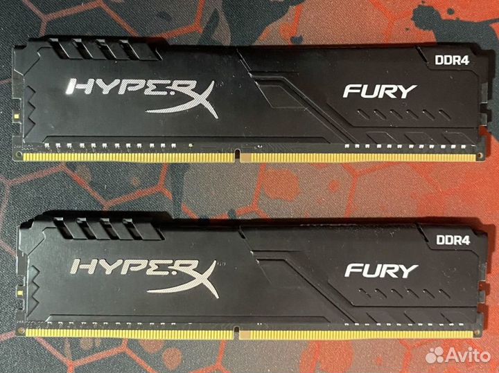 Оперативная память ddr4 hyperx fury 8gb